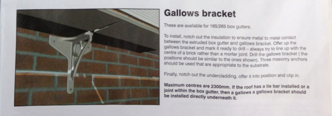 AB Conservatories only installed one Gallows Bracket.