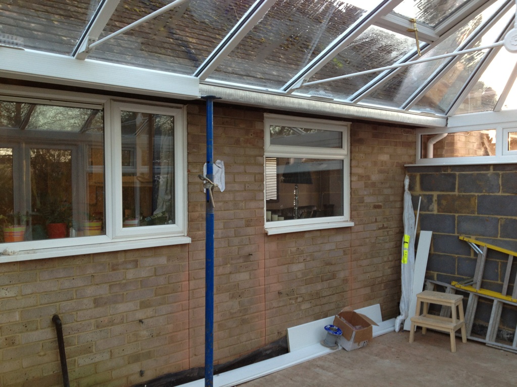 See how AB Conservatories Ltd had to use an emergency Acrow Prop after the box gutter it installed was supported incorrectly and deflected. An honest review of AB Conservatories Ltd work.