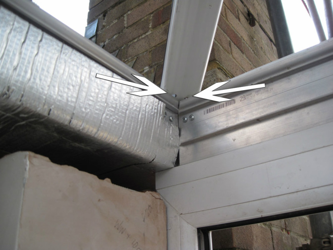 AB Conservatories Ltd had to drill new holes in all the Splay Rafters to make them fit after the roof was not installed square. A review of work done by AB Conservatories Ltd.