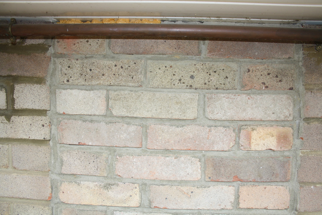 A close up view of unsightly brickwork by AB Conservatories Ltd. A review of AB Conservatories Ltd work.